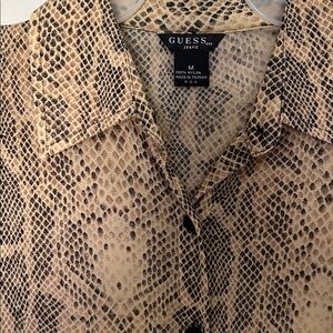 EUC VINTAGE 90’s GUESS Jeans 3/4 Length Shirt Sz M